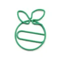 Creative orange shaped metal paper clips cute green fruit memo holders stationery gifts for office - Green