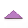Purple leather triangle page corner bookmark, cute office stationery book accessory. - Purple