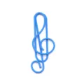 Blauwe noten paperclip, creatieve muzikale noot metalen bindclip voor kantoor en school. - Blauw