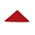 Red PU leather triangle page corner bookmark and card holder for office stationery and reading. - Red