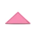 Pink PU Leather Triangular Bookmark Corner Page Clip Cute Stationery Office Supplies - Pink
