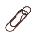 Heart-shaped bronze metal pen clip creative paper clip for stationery and diaries - Bronze