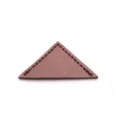 Brown PU leather triangle corner bookmark and stylish office stationery page clip - Bronze