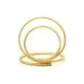 Minimalistischer goldener Doppelring-Visitenkartenhalter aus Metall für den Schreibtisch - Gold