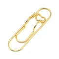 Creative heart-shaped golden metal pen clip and paperclip for stationery accessory - Gold
