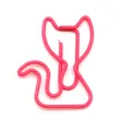 Pink cat shaped metal paper clips cute animal design stationery paper clips for office - Pink
