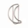 Creative moon shaped metal paperclip, cute office stationery document clips for school. - Silver