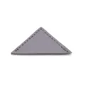 Grey PU leather triangle bookmark corner clip for daily office and school usage. - Gray