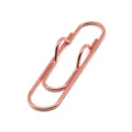 Rose gold metal pen clip, multipurpose paper clip for notebooks, practical stationery accessory. - Rose Gold