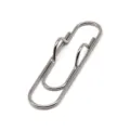 Metal paper clip pen holder, creative multi-functional office stationery accessory loop. - Silver