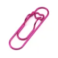 Creative pink metal heart pen clip and paperclip for notebook accessories, portable, durable. - Pink