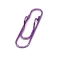 Purple metal pen clip for notebook, creative paperclip style stationery accessory holder - Purple