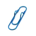 Clip stylo en métal bleu trombone accessoire de papeterie multifonction pour carnet bureau. - Bleu