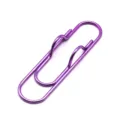 Purple metal paper clip creative pen holder bookmark office stationery cute binder clip - Purple