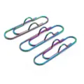 Rainbow metal pen clip and paper clip for notebook, creative stationery holder set of 3 pieces - Iridescent