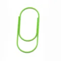 Bright green jumbo paper clip for office files, school documents, and cute colorful bookmarks. - Light Green