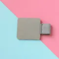 Adhesive leather pen loop for notebook journal, elastic pen holder sleeve for tablet. - Gray