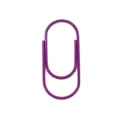 Purple plastic coated large metal paper clip 40mm office stationery bookmark supply - Purple
