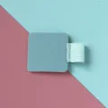 Adhesive PU leather pen loop holder with elastic band for notebook and tablet daily use. - Light Blue