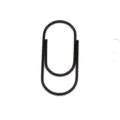 Black plastic coated large paper clip 40mm metal office stationery bookmark memo - Black