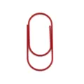 Red metal paperclip cute bookmark stationery office school supply single piece variant display - Red