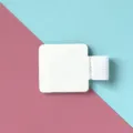 White PU leather pen holder, self-adhesive elastic loop for notebook, tablet, and daily planner. - White