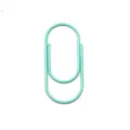 Mint green coated large metal paperclip, office bookmark stationery supply, 40mm clip tool - Emerald Green