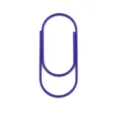 Purple paper clip stationery office school supply metal cute bookmark document organizer - Blue