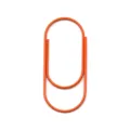 Orange colored paperclip office and school stationery bookmark metal clip for documents. - Orange