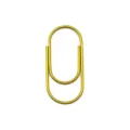 Large gold metal paper clips 40mm plastic coated paperholders for office school bookmark supplies - Gold