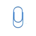 Blue vinyl coated metal paper clip office school bookmark stationery supply variant - Blue