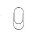 Metal paper clip office bookmark stationery accessory silver standard size variant single piece. - Silver