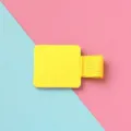Yellow PU leather pen holder clip with elastic band for notebooks and tablets securely. - Yellow
