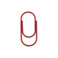 Red vinyl coated metal paper clips large 40mm office school stationery bookmarks supplies pack - Red