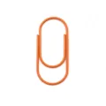 Orange plastic coated large paper clip 40mm metal office stationery bookmark paper clamp - Orange