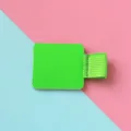 Green PU leather self-adhesive pen holder with elastic loop for notebook and tablet accessories. - Fruit Green