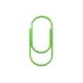 Green plastic-coated metal paper clip, large size office stationery bookmark 40mm supply - Light Green