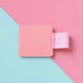 Pink PU leather self-adhesive pen holder with elastic band for notebook and tablet. - Pink