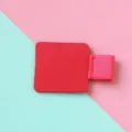 Leather adhesive pen holder with elastic band for notebook tablet stationery accessory red loop - Rose Red