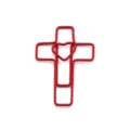 Colorful heart cross paperclip metal bookmark creative office stationery paper clip - Red