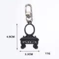 Schwarzer Acryl-Schminkspiegel Schlüsselanhänger für Taschen, 4,9 cm x 3,3 cm Zubehör - Schminktisch Form (1) / 4.9cm x 3.3cm / Schwarz