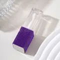Portable empty lip gloss refill bottle with sparkling purple rhinestone inlay design - Purple