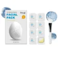 Set de mascarilla facial Hoygi para cerrar poros y reafirmar con 8 sobres y pincel aplicador - Set de Mascarilla Facial (Con Brocha)