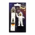 Cute astronaut keychain with rocket strap, space theme pendant gift for students. - Style A (Independent Gift Box) / Gold