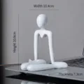 Minimalistisch wit abstract denkerbeeldje voor modern huis- en kantoordecor - Stijl A / Wit
