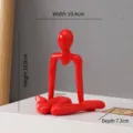 Rood minimalistisch abstract denker sculptuur beeldje voor modern decor afmetingen - Stijl A / Rood