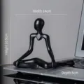 Moderna statuetta di pensatore astratto nero minimalista per ufficio e casa. - Modello B / Nero