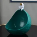Creatief astronaut maan kom sleutel opslag ornament voor woonkamer desktop home decor. - Donkergroen