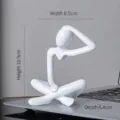 Specifiche delle dimensioni della scultura del pensatore astratto bianco minimalista - Modello C / Bianco