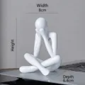 Scultura minimalista bianca pensatore astratto per decorazione scrivania moderna - Modello D / Bianco